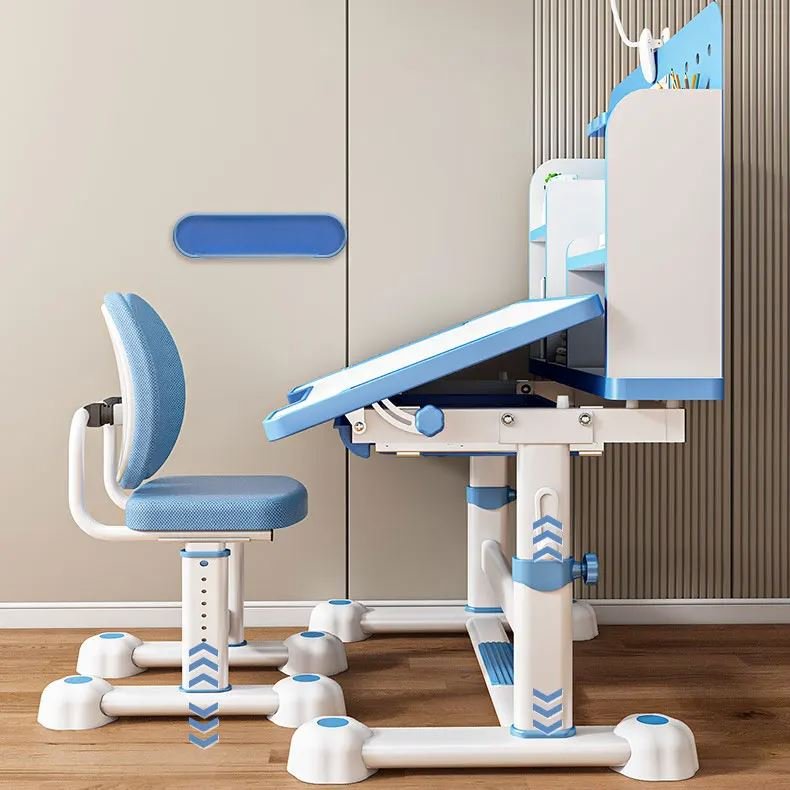 Bureau pour Enfant - BureauÉcolierErgonomique™ - Bleu - Mon rangement de rêve