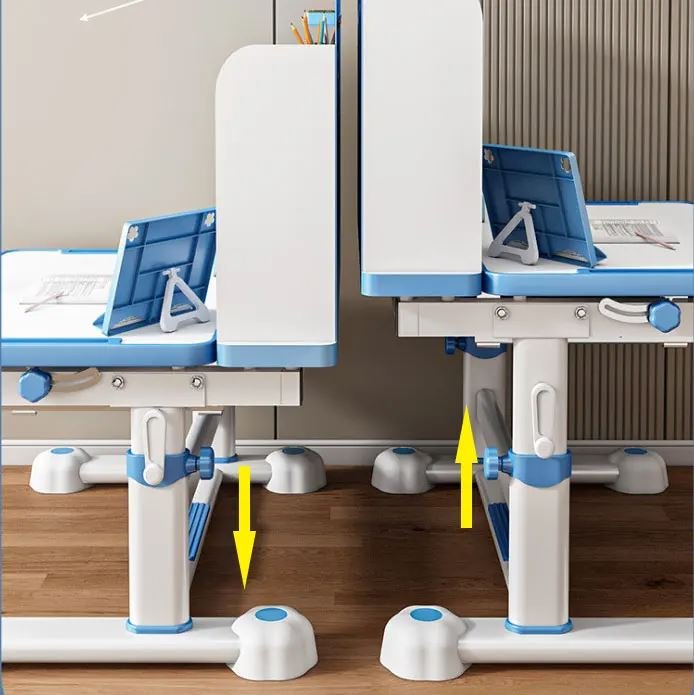 Bureau pour Enfant - BureauÉcolierErgonomique™ - Bleu - Mon rangement de rêve