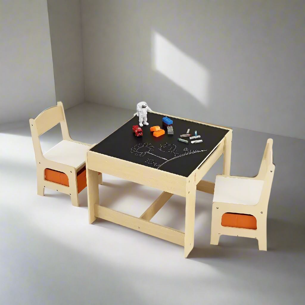 Table pour Enfant - MeubleMultifonction™ - Noir - Mon rangement de rêve
