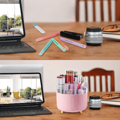 Organisateur Bureau - DesktopOrganizer™ - Rose - Mon rangement de rêve
