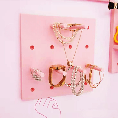 Rangement Mural - WallGrid™ - Rose - Mon rangement de rêve