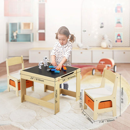 Table pour Enfant - MeubleMultifonction™ - Noir - Mon rangement de rêve